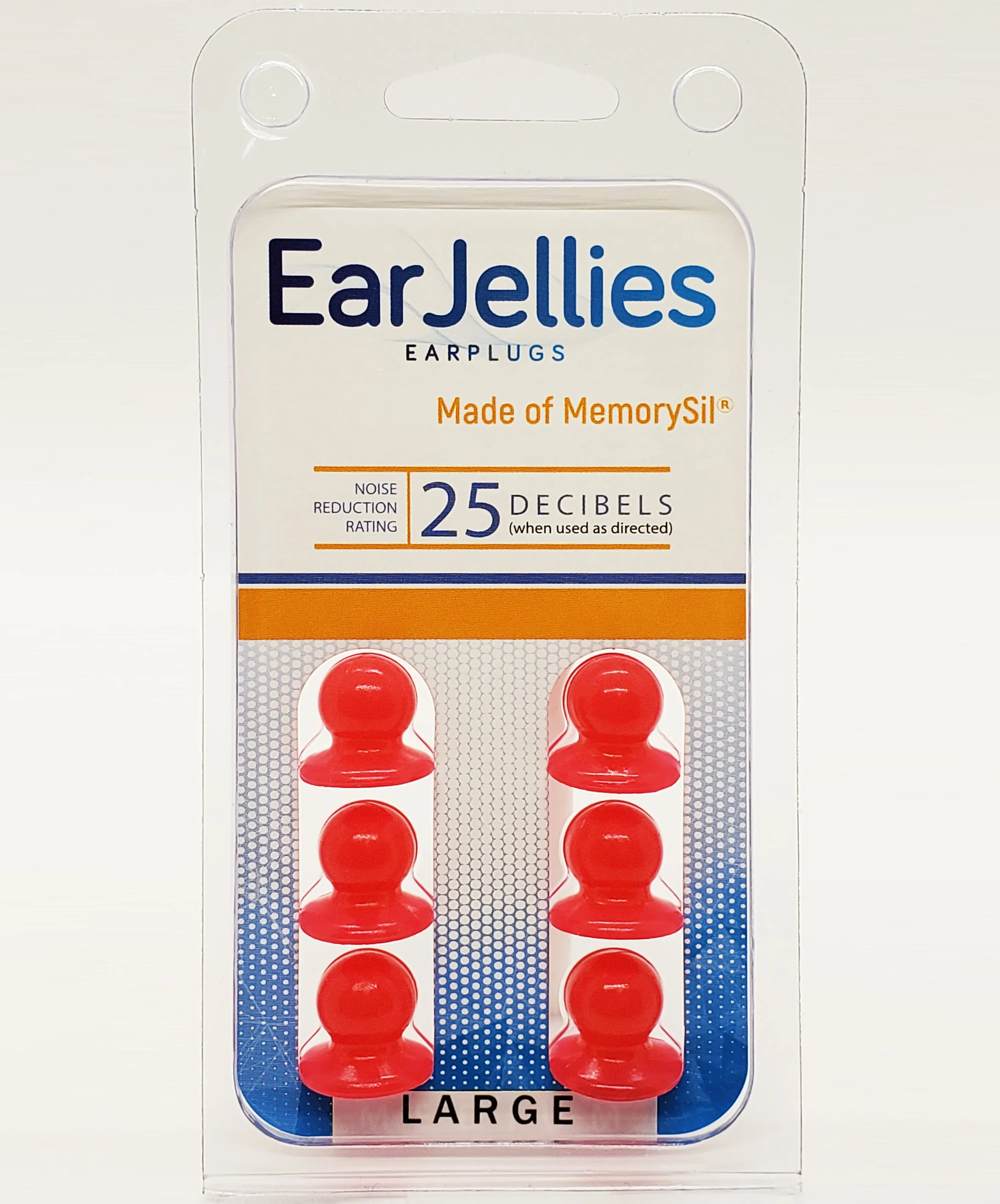 Red EarJellies Earplugs - 3 Pairs