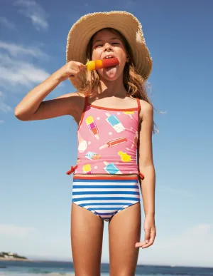 Ruched Tankini Set-Pink Lemonade Ice Cream Spot