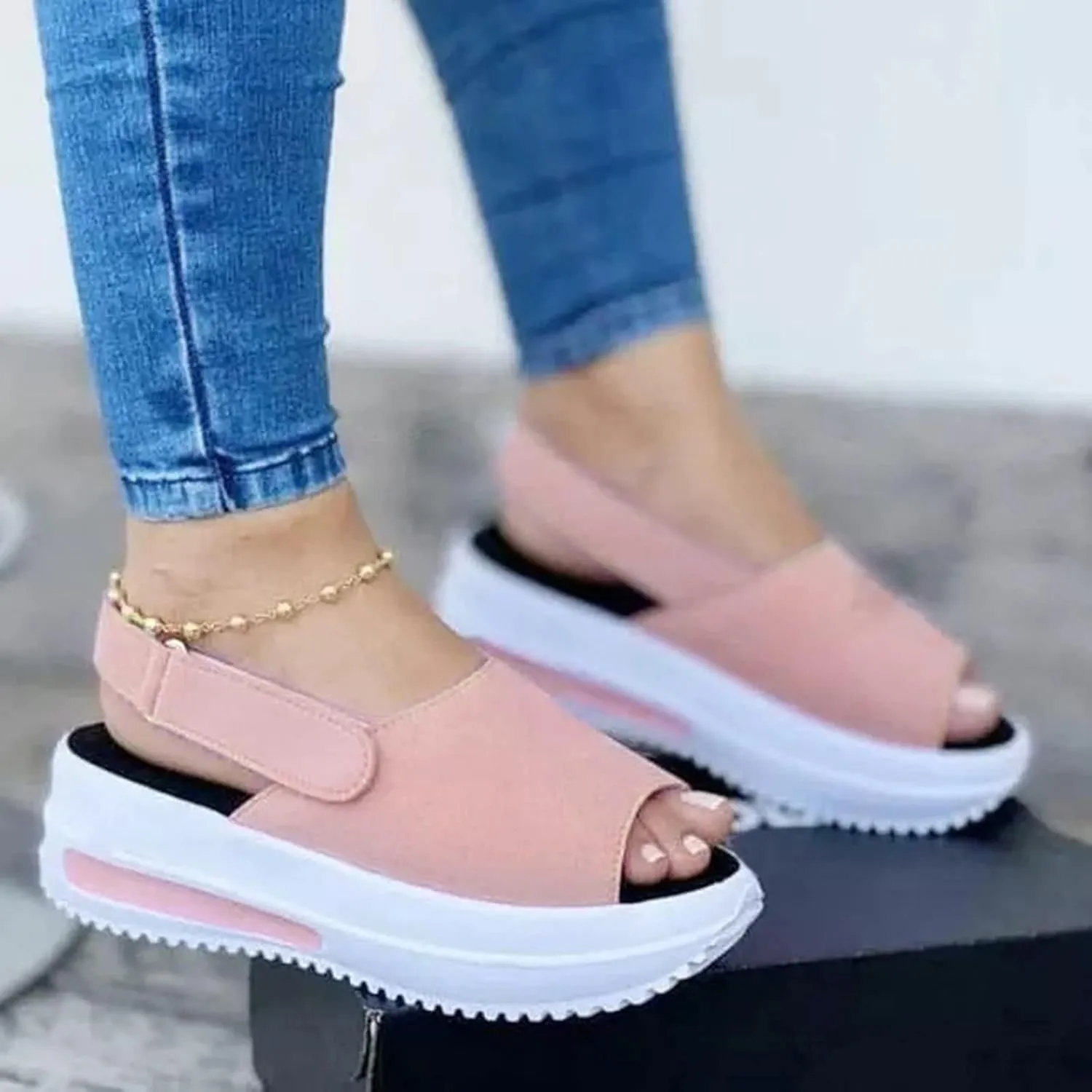 SBGMoSJ Platform Sneakers for Women Fashion 2 Inch High Slip On Shoes Women Dressy Comfort Running Shoes Women Wide Width Womens Black Sneakers Zapatos CModos para Mujeres Embarazadas