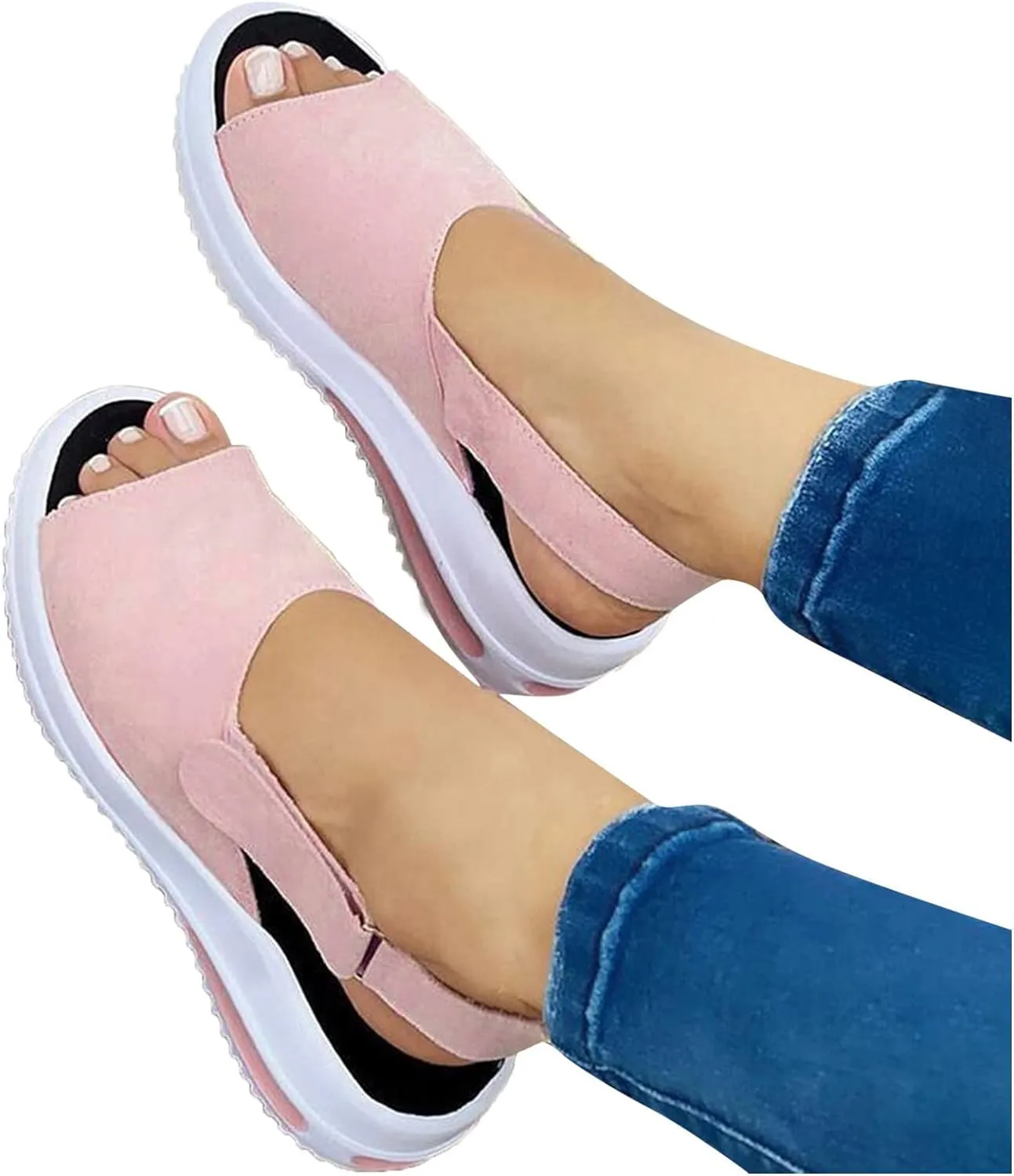 SBGMoSJ Platform Sneakers for Women Fashion 2 Inch High Slip On Shoes Women Dressy Comfort Running Shoes Women Wide Width Womens Black Sneakers Zapatos CModos para Mujeres Embarazadas