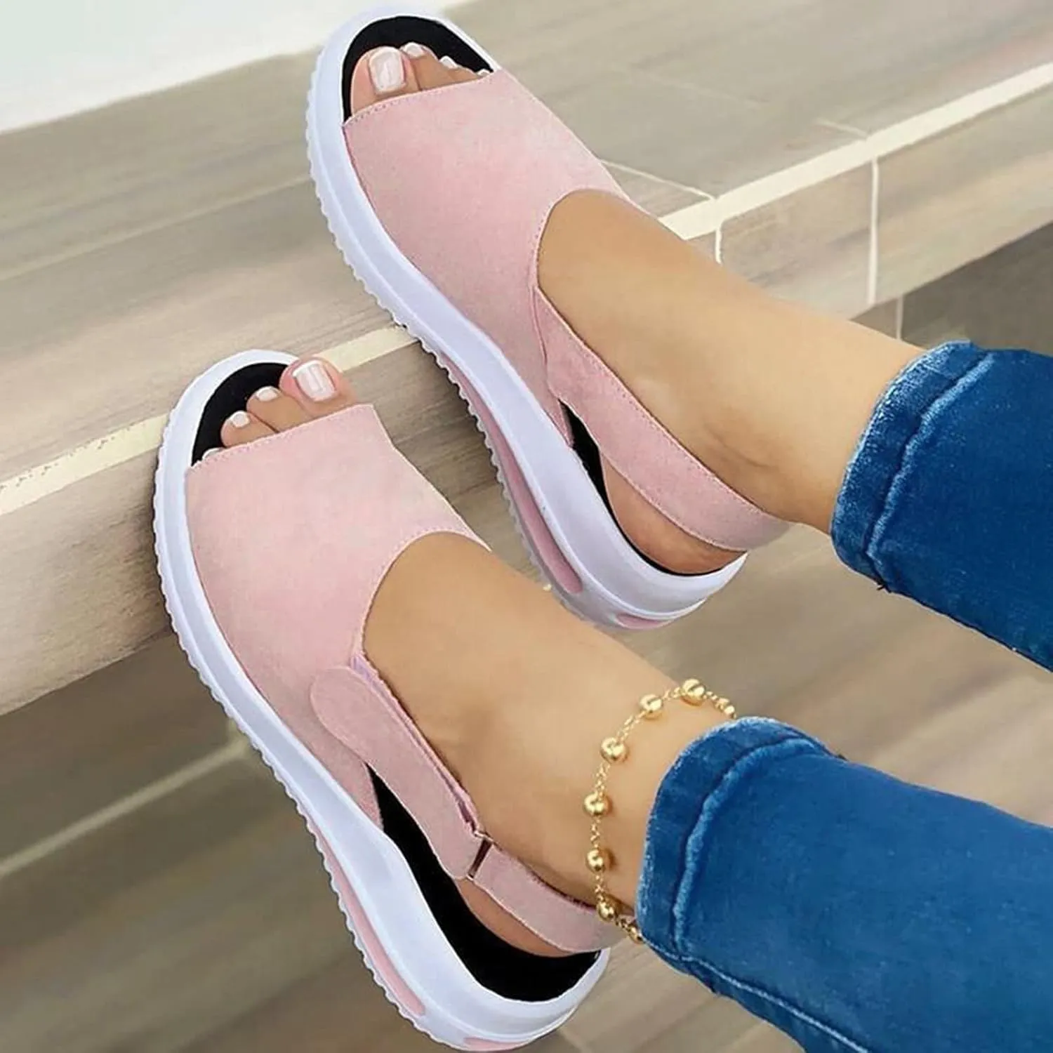 SBGMoSJ Platform Sneakers for Women Fashion 2 Inch High Slip On Shoes Women Dressy Comfort Running Shoes Women Wide Width Womens Black Sneakers Zapatos CModos para Mujeres Embarazadas
