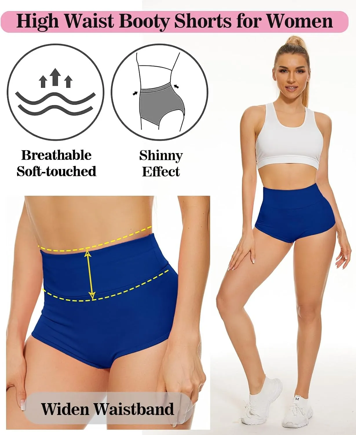 Scrunch Booty Shorts for Women V Back High Waisted Yoga Shorts Cut Out Rave Bottoms Butt Lifting Short Mini Hot Pants