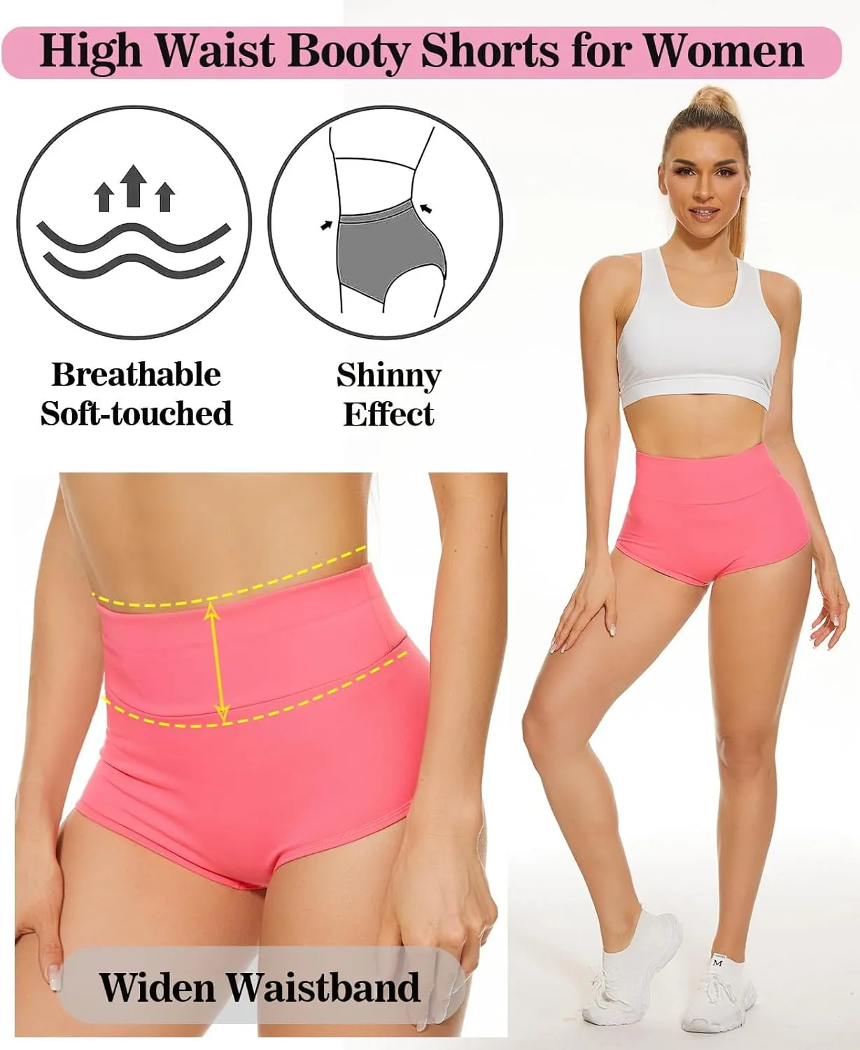 Scrunch Booty Shorts for Women V Back High Waisted Yoga Shorts Cut Out Rave Bottoms Butt Lifting Short Mini Hot Pants