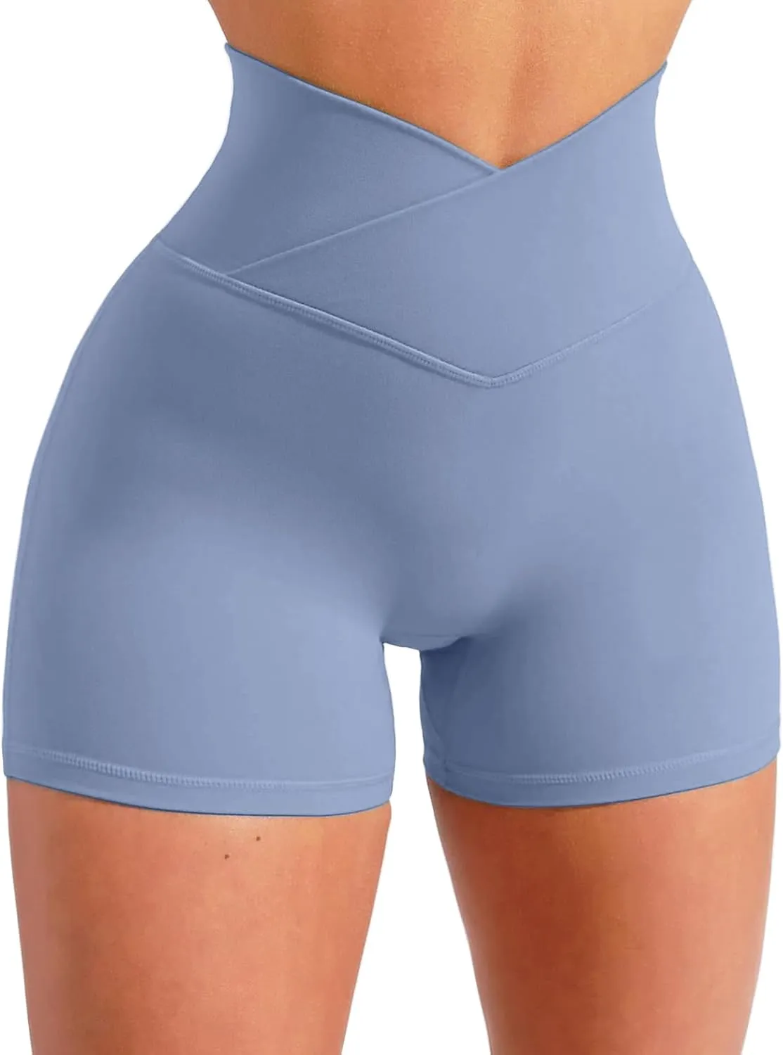 Scrunch Butt Gym Shorts High Waisted Workout Biker Shorts Running Athletic Booty Shorts for Women Black