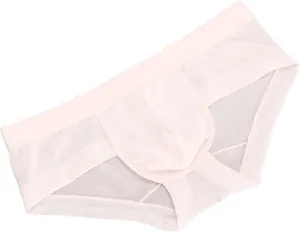 Sexy Briefs for Men Breathable Comfort Ultrathin Underpants Low Rise See-through Underwear Solid Fashion Shorts
