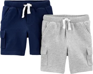 Simple Joys by Carter's Boys' Knit Cargo Shorts, Pack of 2