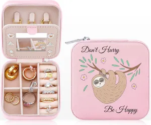 Sloth Gifts Jewelry Box for Women, Small Travel Jewelry Case Jewelry Holder Organizer Jewelry Box for Sloth Lover Gifts(Sloth)