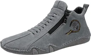 Suede Boots for Men Waterproof Leather Sneakers Casual Non-Slip Walking Shoes Breathable Outdoor Shoes 2024