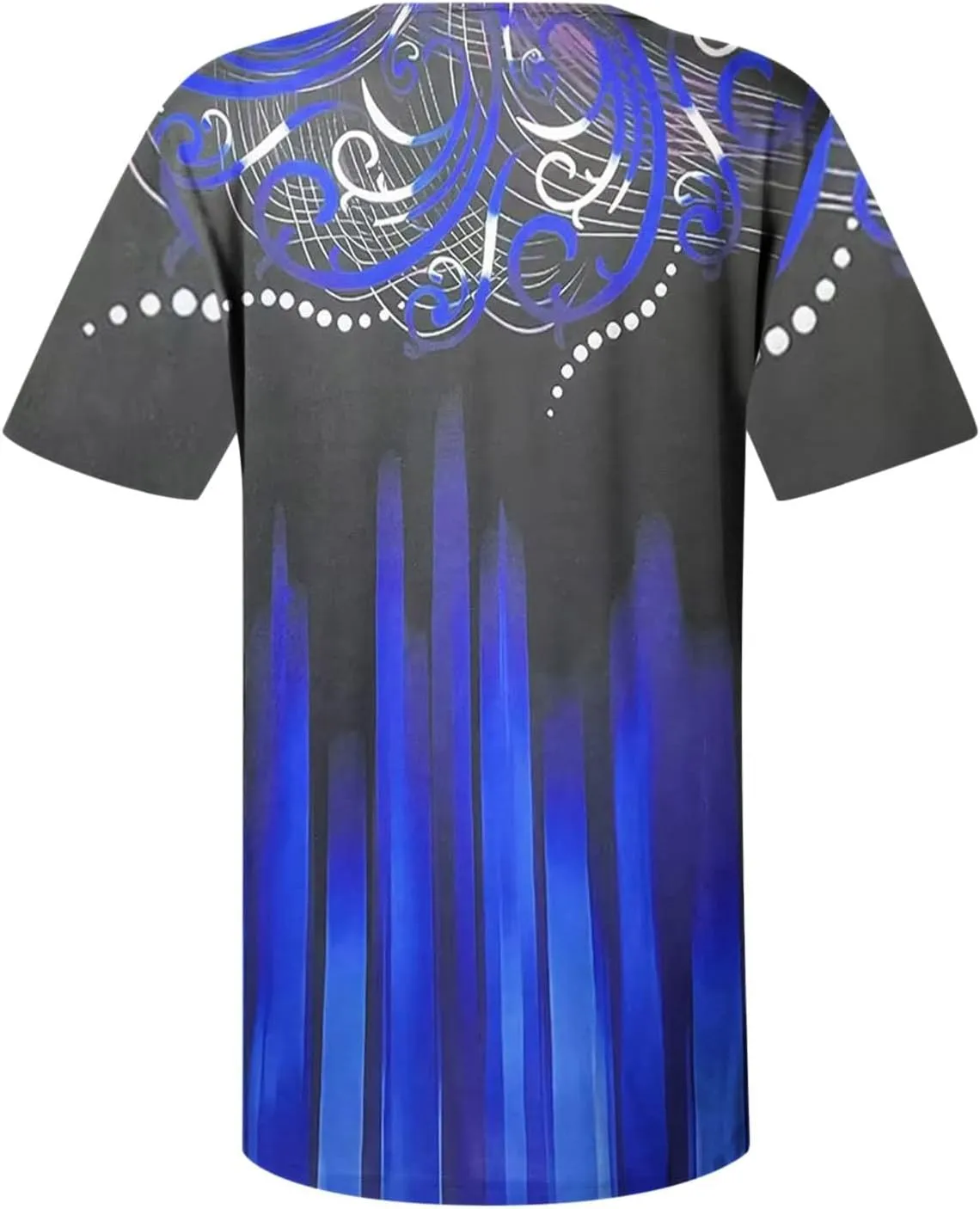 Summer Blouses for Women 2025,Trendy Boho Patchwork Tunic Shirts Short Sleeve Button Vneck Tshirt Casual Loose Blouse