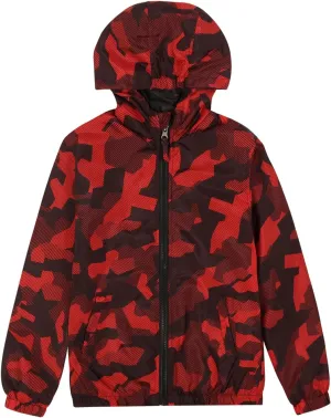 SUNDAY ROSE Boys Rain Jacket Lightweight Breathable Raincoat Waterproof Hooded Windbreaker For Kids