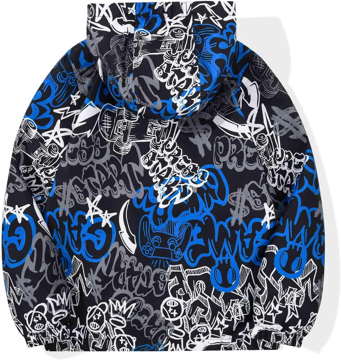 SUNDAY ROSE Boys Rain Jacket Lightweight Breathable Raincoat Waterproof Hooded Windbreaker For Kids