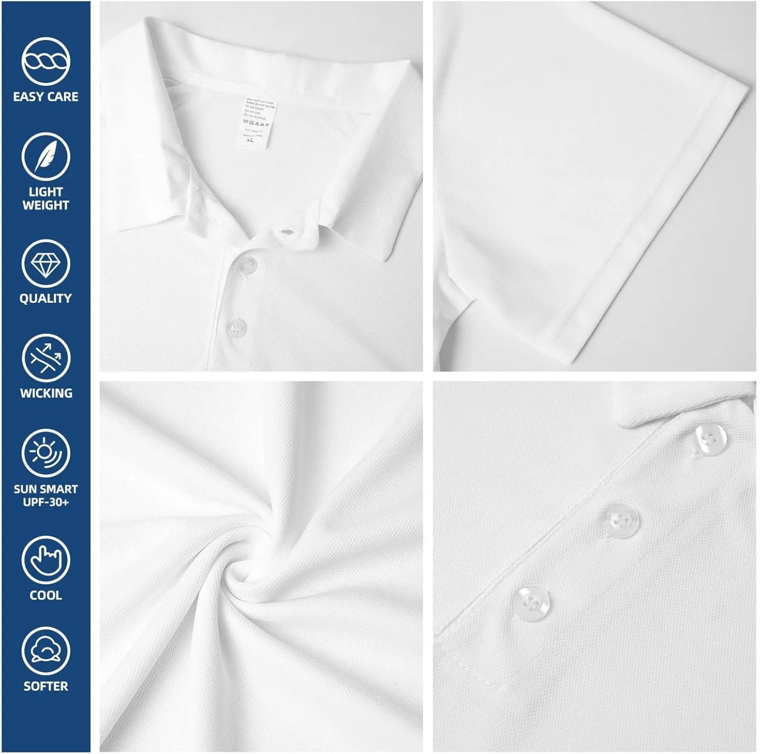 Sunflower Pattern Print Men's Polo Shirts Short Sleeve Moisture Wicking Shirts Fashion Golf Shirts