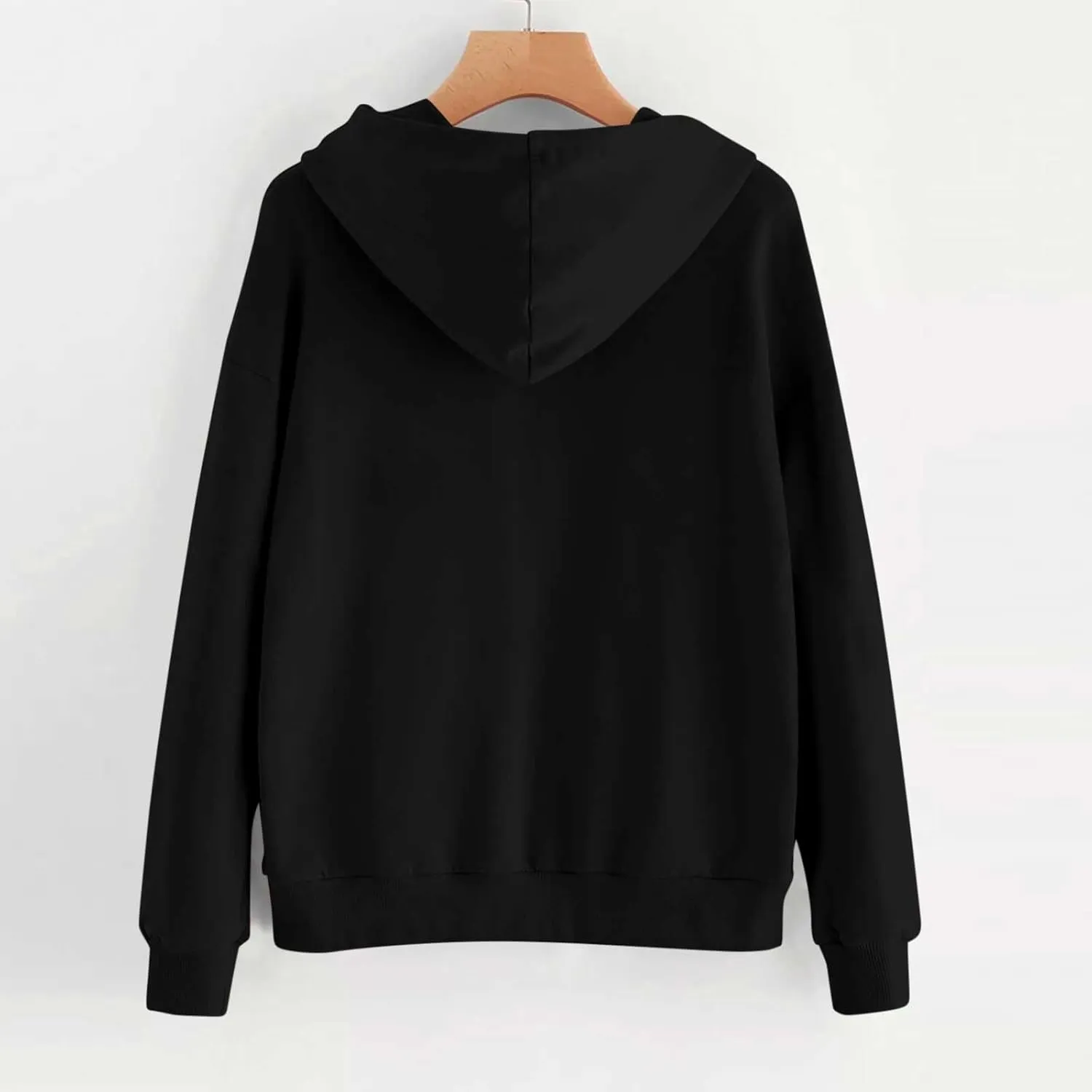 Sweatshirts for Women Oversized Casual Long Sleeve Solid Top Loose Pullover Drawstring Hoodies Sweatshirt with Pocket