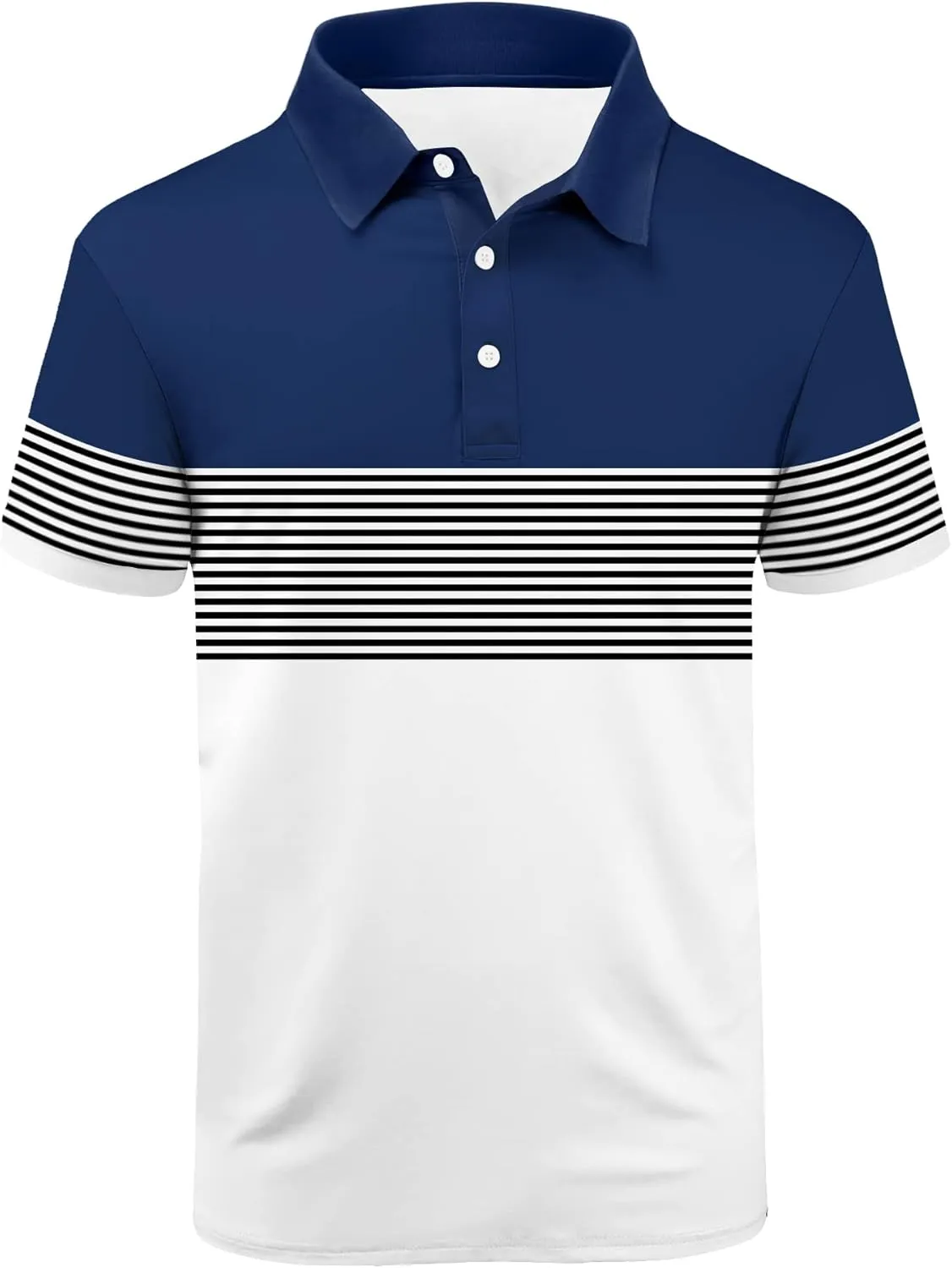 SWISSWELL Men's Polo Shirts Short Sleeve Performance Cationic Golf Shirts Collared Athletic Shirts
