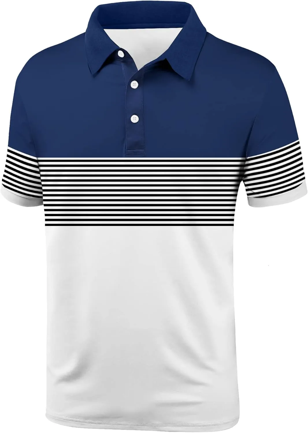 SWISSWELL Men's Polo Shirts Short Sleeve Performance Cationic Golf Shirts Collared Athletic Shirts