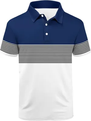 SWISSWELL Men's Polo Shirts Short Sleeve Performance Cationic Golf Shirts Collared Athletic Shirts