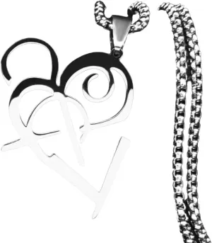 The From The Rock Opera Mozart Stainless Steel Necklace Women/Men Silver Color Chain Necklaces Jewelry Gargantilla DANS00635