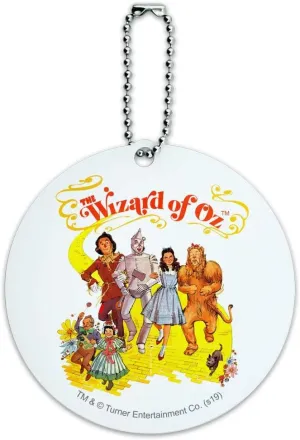 The Wizard of Oz Yellow Brick Road Round Luggage ID Tag Card Suitcase Carry-On