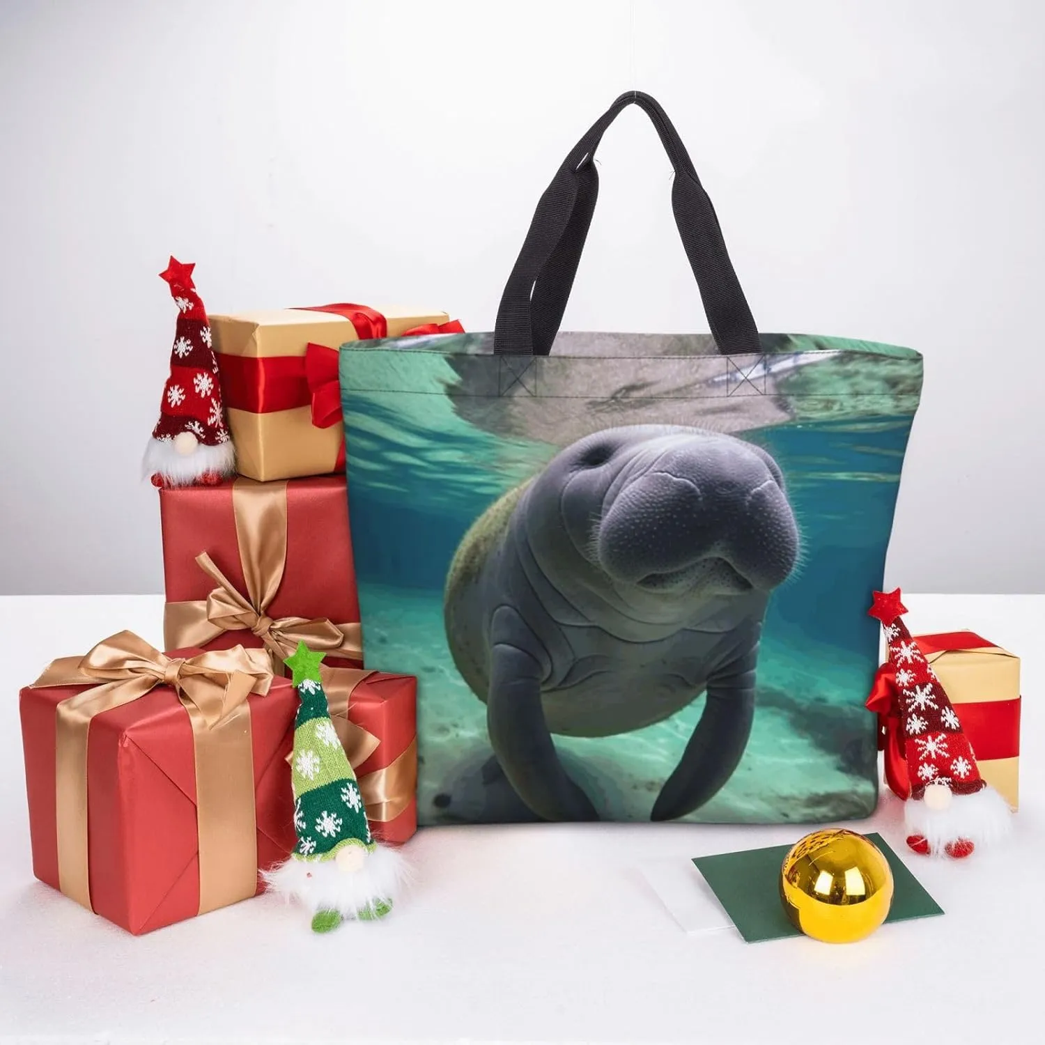 Tote Bag for Women Reusable Grocery Bags Dragonflies Grey Tote Bag with Inner Pocket Travel Tote for Shopping