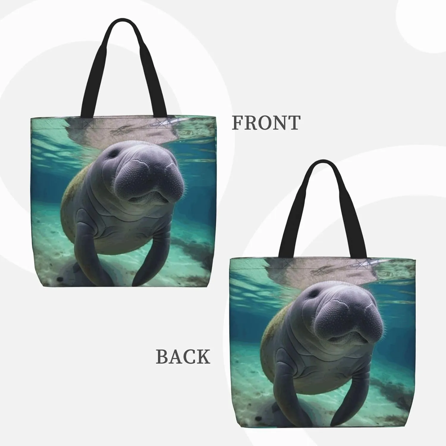 Tote Bag for Women Reusable Grocery Bags Dragonflies Grey Tote Bag with Inner Pocket Travel Tote for Shopping