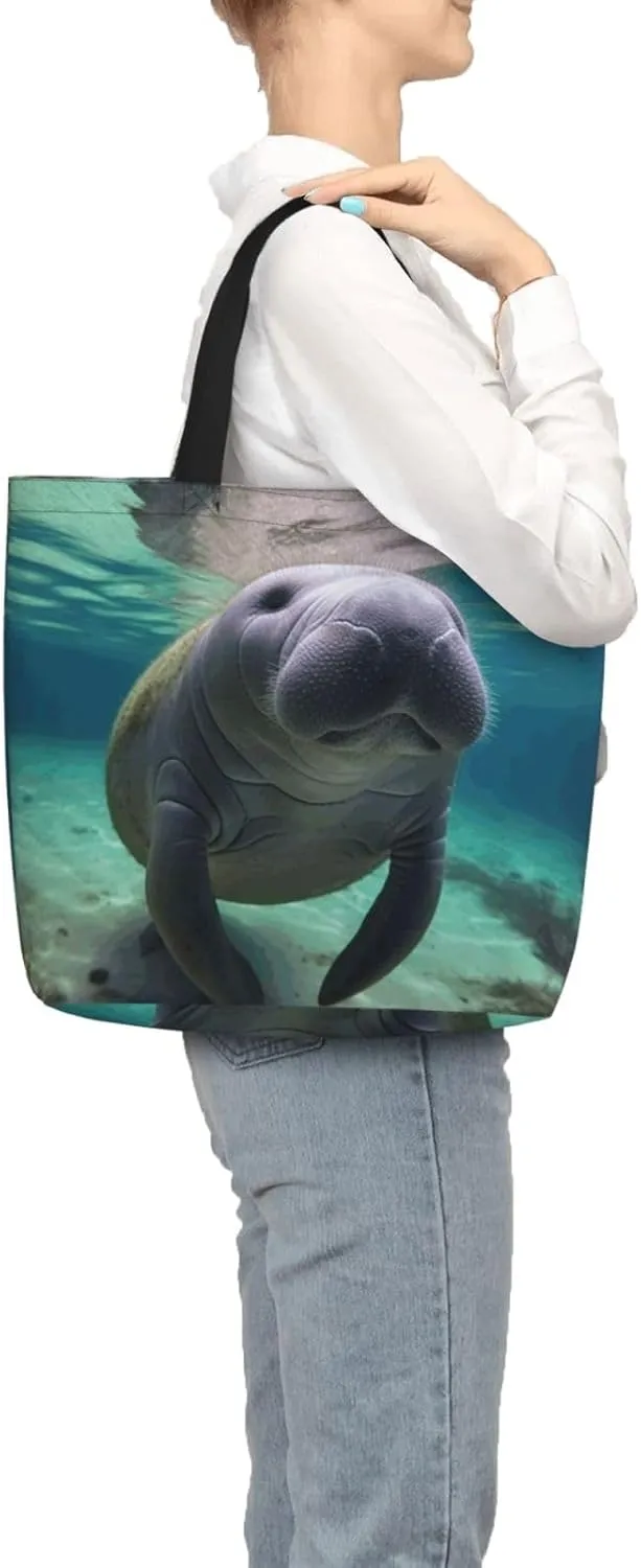 Tote Bag for Women Reusable Grocery Bags Dragonflies Grey Tote Bag with Inner Pocket Travel Tote for Shopping