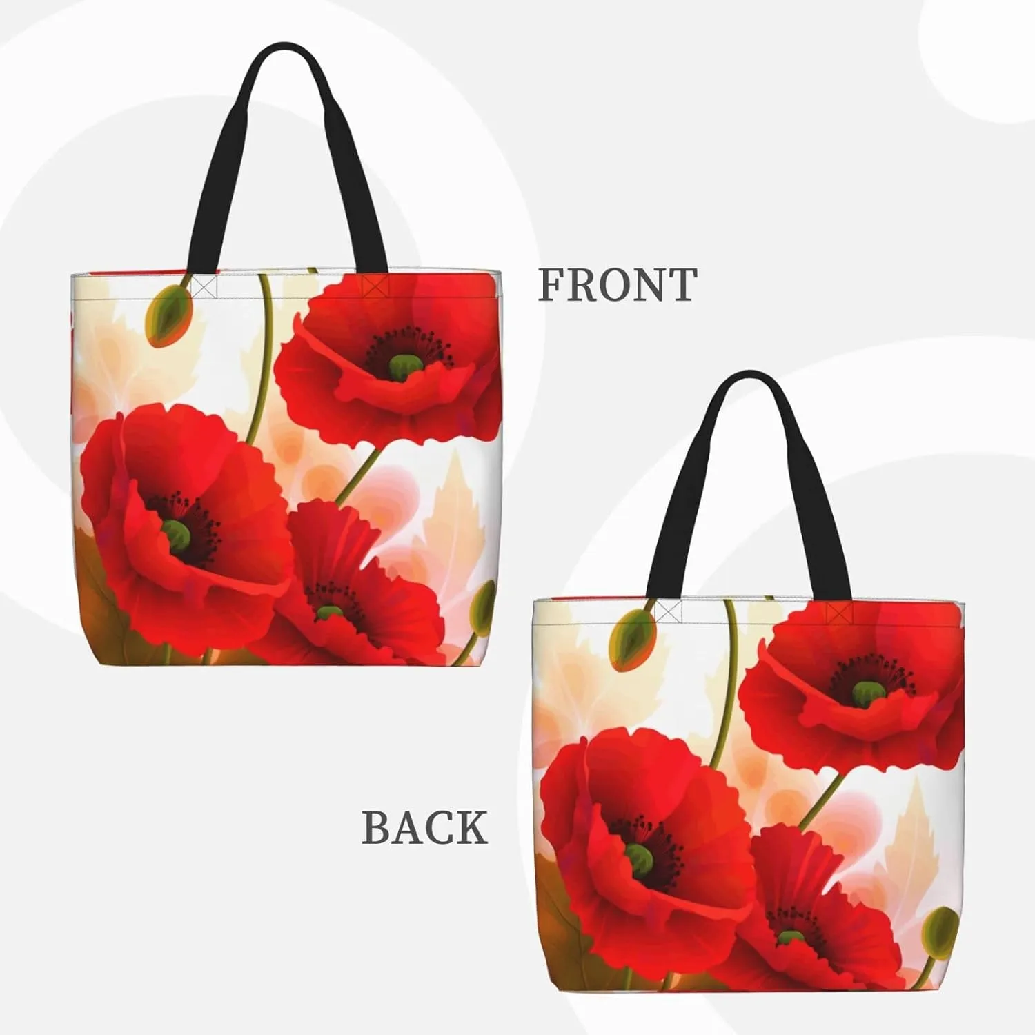 Tote Bag for Women Reusable Grocery Bags purple white Floral Tote Bag with Inner Pocket Travel Tote for Shopping