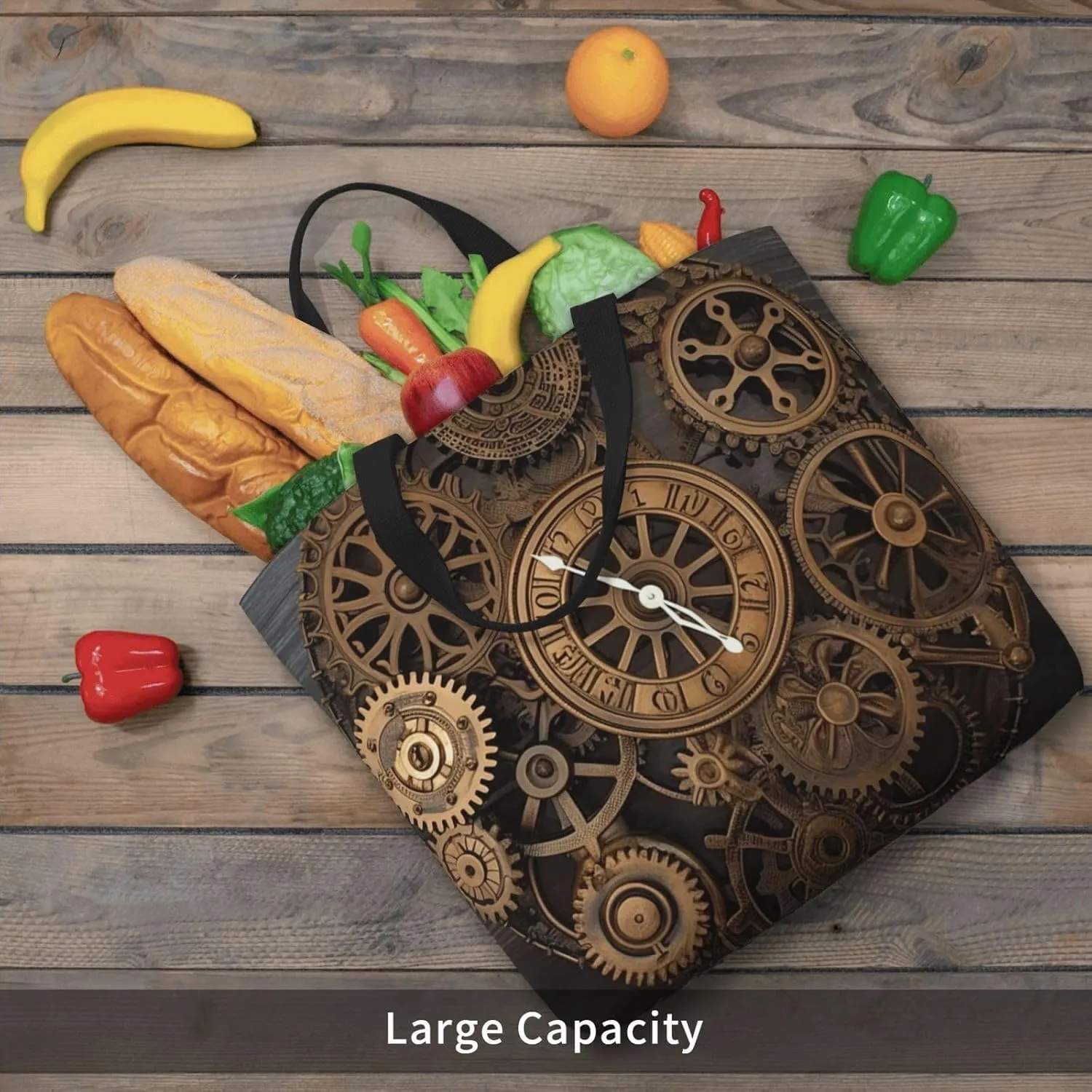 Tote Bag for Women Reusable Grocery Bags Surfboard Tote Bag with Inner Pocket Travel Tote for Shopping