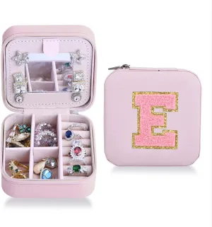 Travel Jewelry Case,PU Leather Small Portable Travel Jewelry box,Jewelry Organizer Jewelry Box for Rings Earrings Necklace Bracelets Jewelry for Women