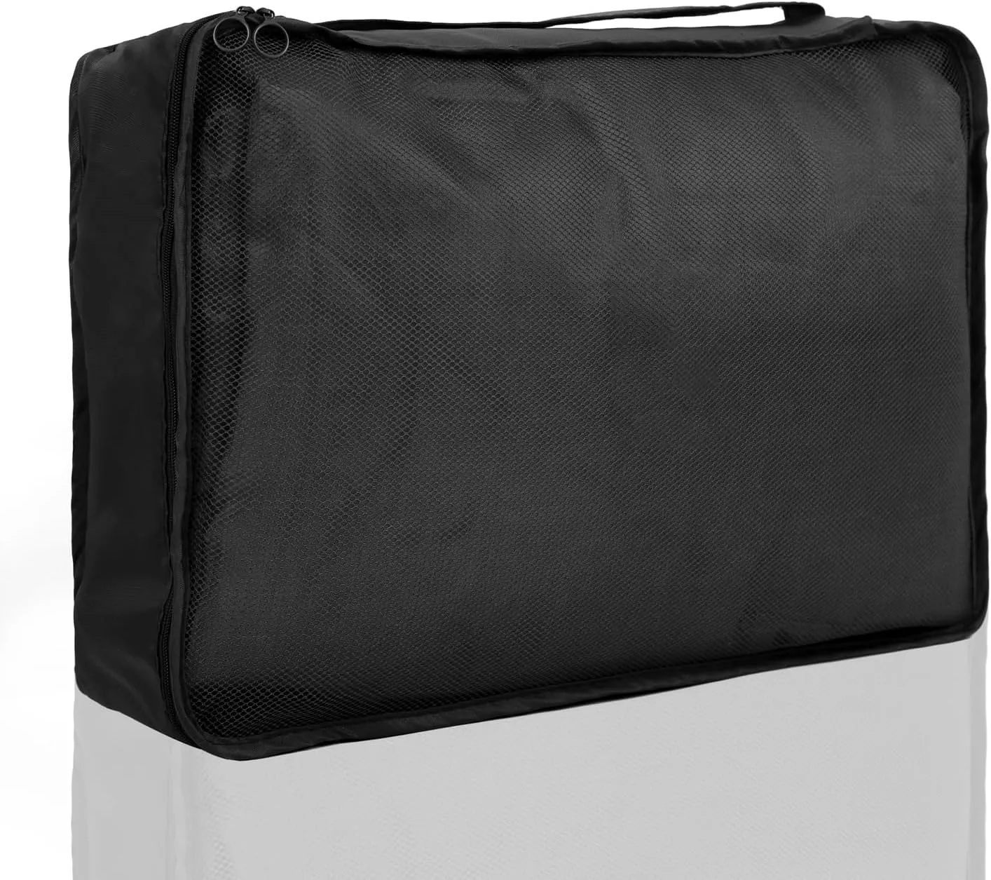 Travel Packing Cubes 6 Set, Lightweight Luggage Organizers, Essential Accessories for Clothes Shoes Electronics Cosmetics Toiletries(Black)