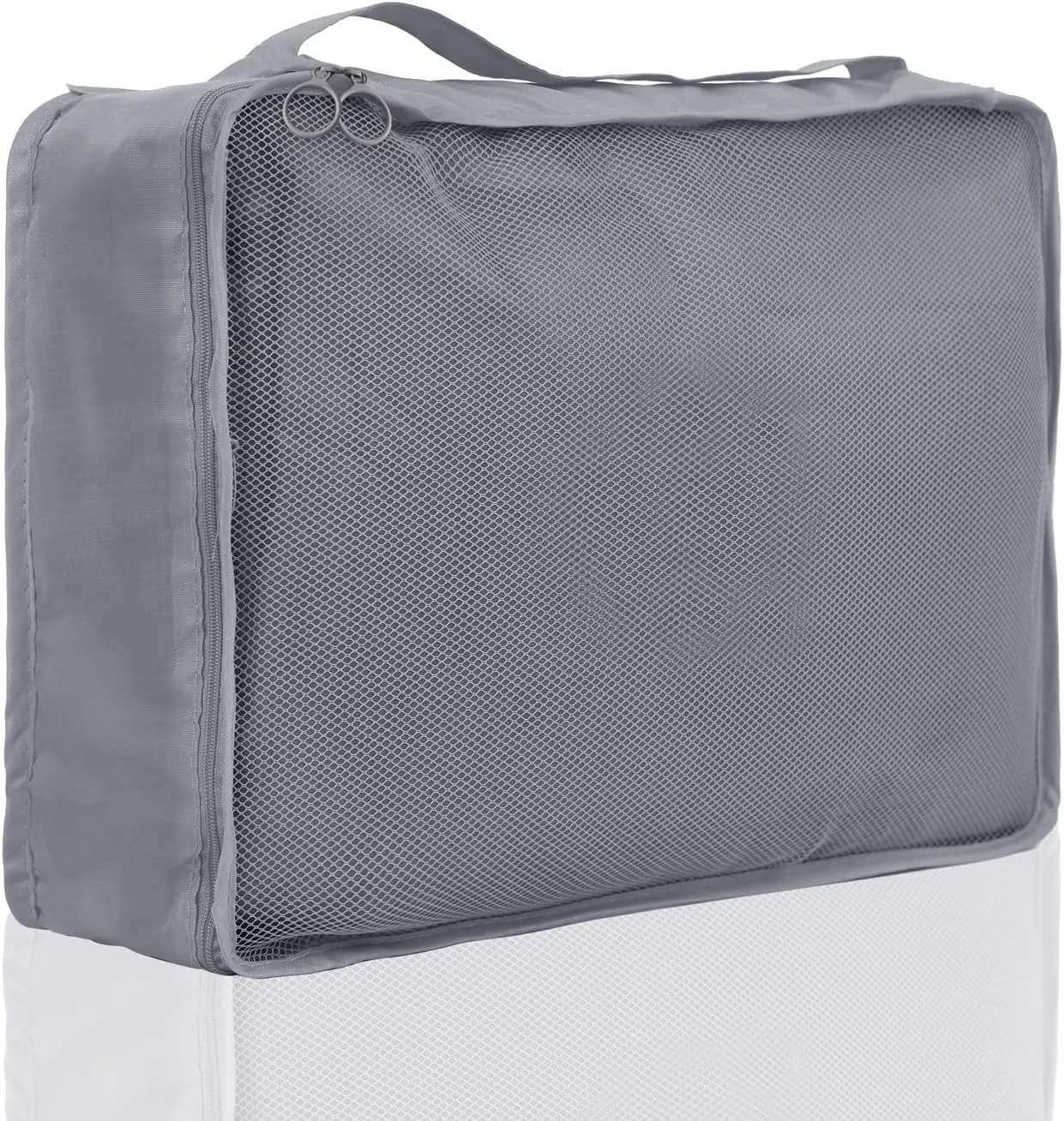 Travel Packing Cubes 6 Set, Lightweight Luggage Organizers, Essential Accessories for Clothes Shoes Electronics Cosmetics Toiletries(Grey)