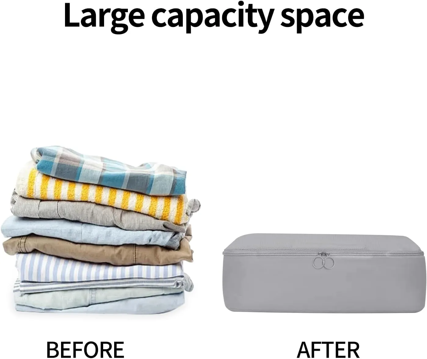 Travel Packing Cubes 6 Set, Lightweight Luggage Organizers, Essential Accessories for Clothes Shoes Electronics Cosmetics Toiletries(Grey)