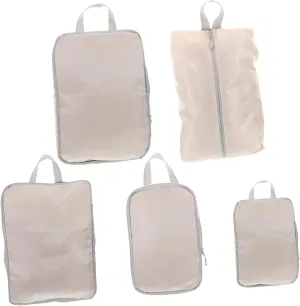 Travel Storage Bag 5pcs Packing Cubes Set Luggage Organizers Compressible for Toiletries Cosmetics Clothing Shoes Suitcase Accessory