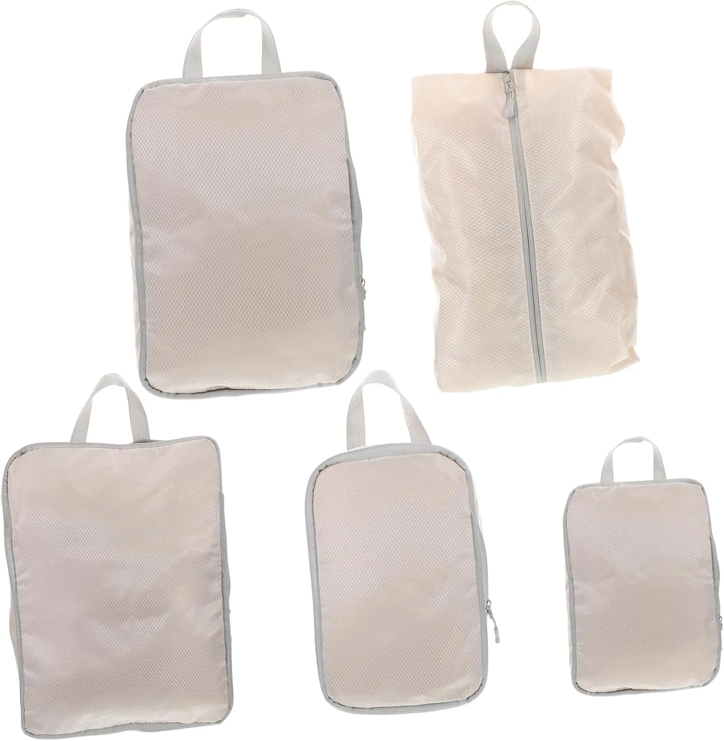 Travel Storage Bag 5pcs Packing Cubes Set Luggage Organizers Compressible for Toiletries Cosmetics Clothing Shoes Suitcase Accessory