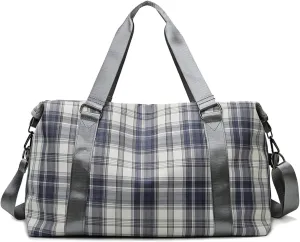 Travel Women Fitness Training for Sports Gym Female Yoga Dry Wet Separation Shoes Bags Duffle Weekend (Gray)