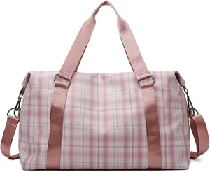 Travel Women Fitness Training for Sports Gym Female Yoga Dry Wet Separation Shoes Bags Duffle Weekend (Pink)