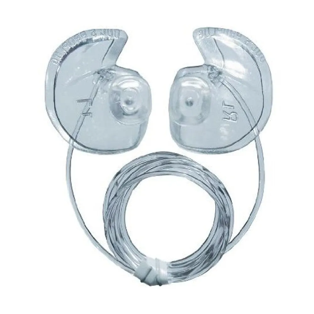 Trident Vented Earplugs (pair) Clear With Leash