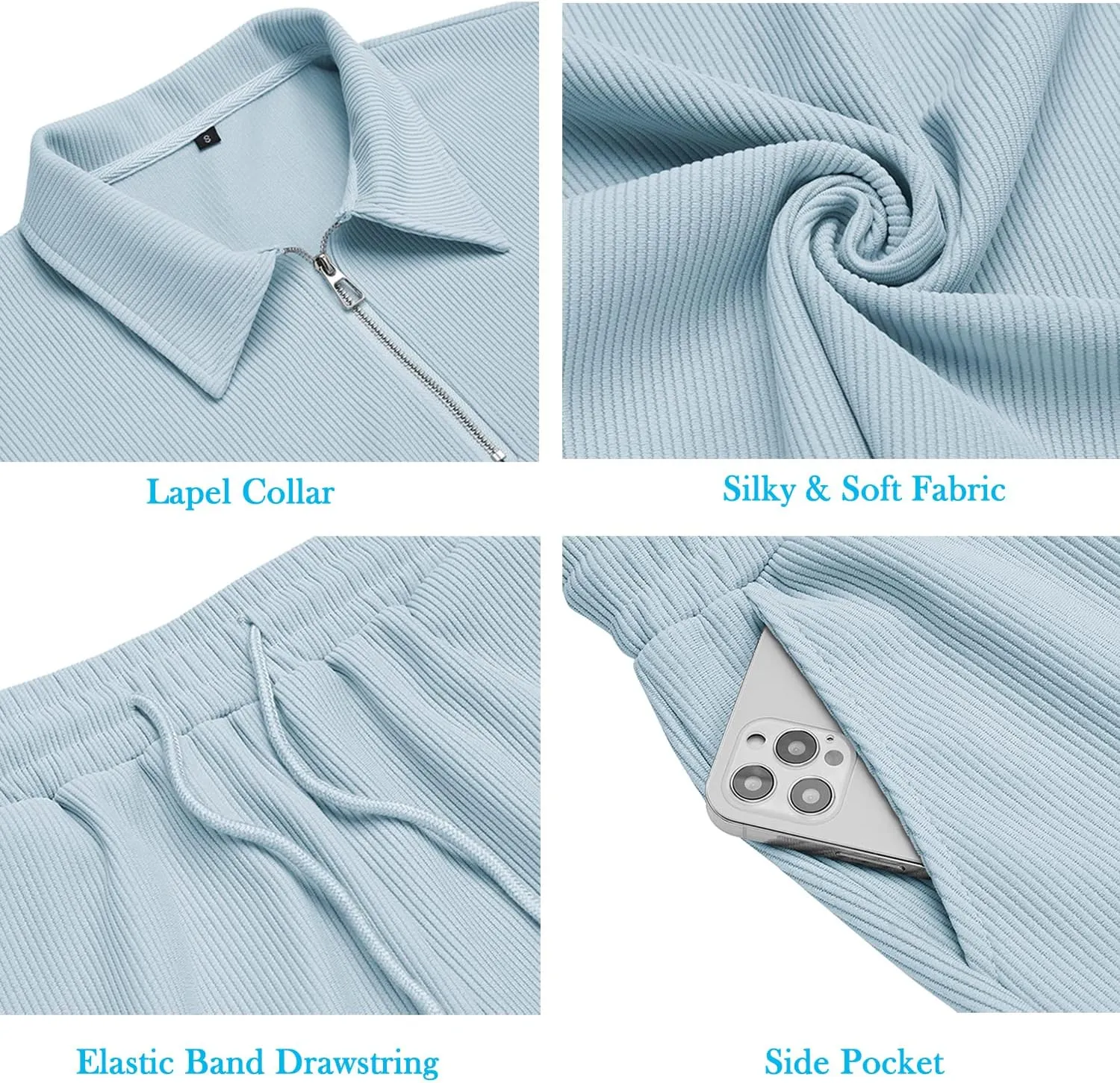 URRU Men's Polo Shirt and Shorts Set Summer Outfits Casual Short Sleeve Polo Suit for Men 2 Piece Shorts Tracksuit Set
