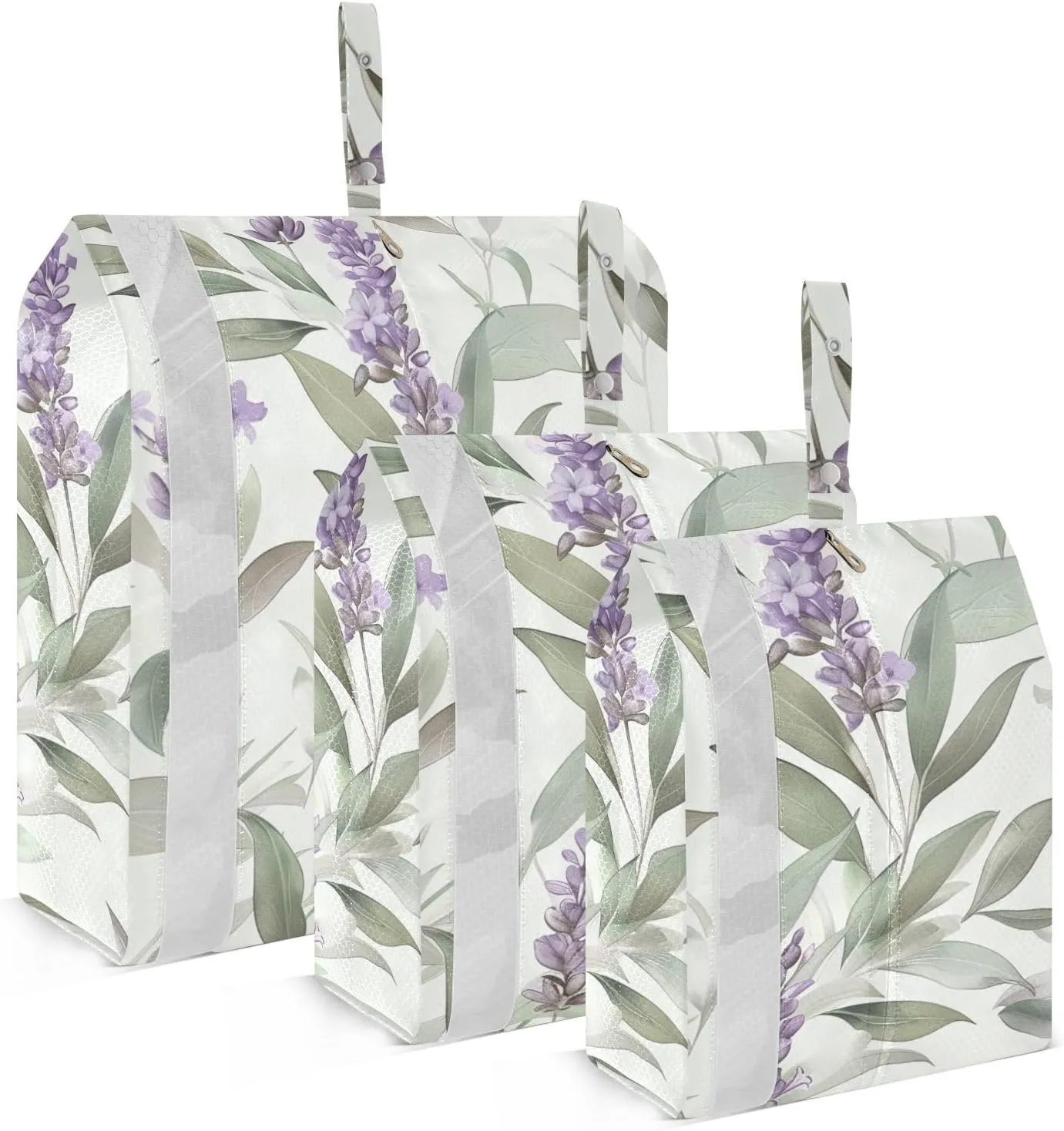 Vintage Lavender 3 Piecing Packing Travel Bag Collapsible Garment Bag Closet Storage Plastic Bags Luggage Accessory