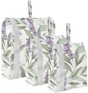 Vintage Lavender 3 Piecing Packing Travel Bag Collapsible Garment Bag Closet Storage Plastic Bags Luggage Accessory