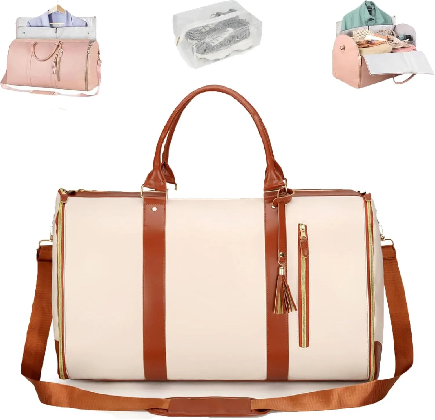 Viralhuntz Travel Bag, Carry-On Approved, Foldie Travel Bag Expandable, Jennibag With Toiletry Pocket and Shoes Compartment