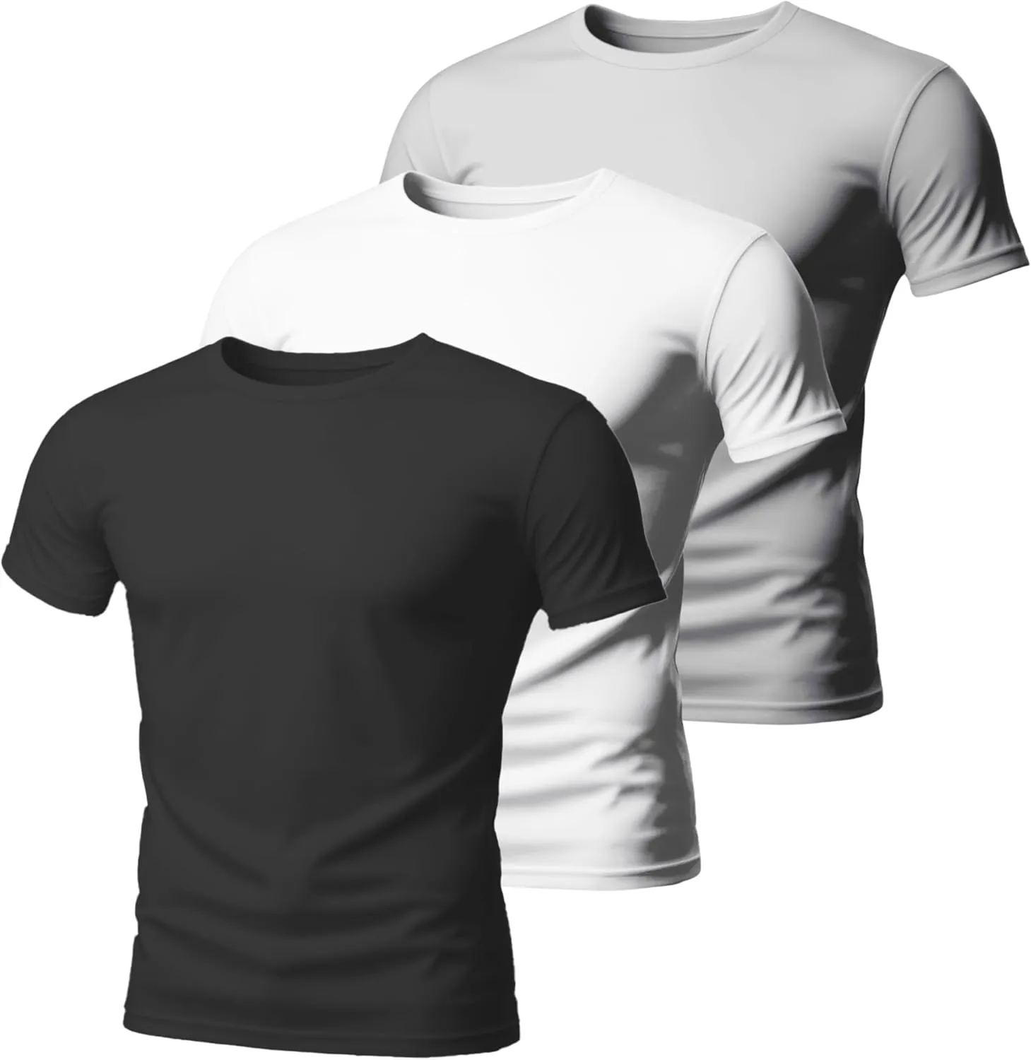 Vizari Mens Athletic T-Shirt | Quick-Dry, Moisture-Wicking Sports Tee | Shirts for Workouts, Outdoor Activities & Casual Wear