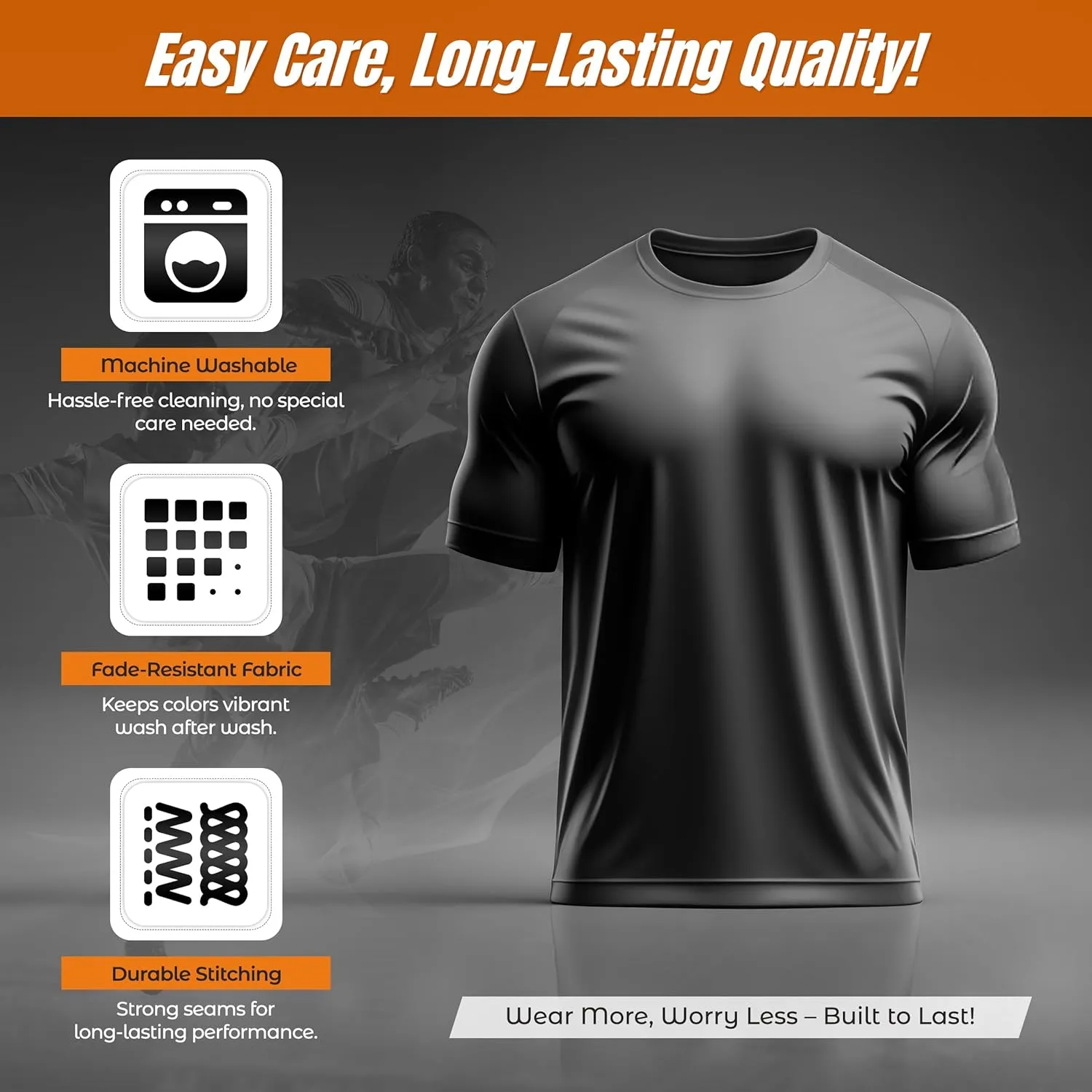 Vizari Mens Athletic T-Shirt | Quick-Dry, Moisture-Wicking Sports Tee | Shirts for Workouts, Outdoor Activities & Casual Wear