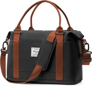 Weekender Bags for Women,Personal Item Travel Bag,Overnight Travel Duffel Bag with Expandable Shoes Compartment & Wet Pocket