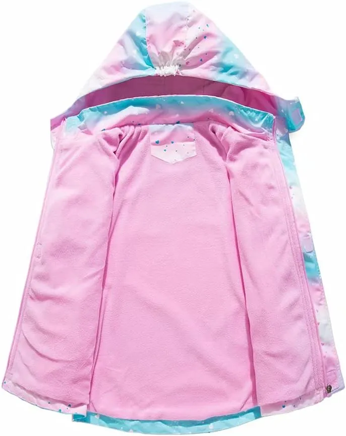 Welity Boys & Girls Rain Jackets Lightweight Waterproof Hooded Raincoats Windbreaker Coats