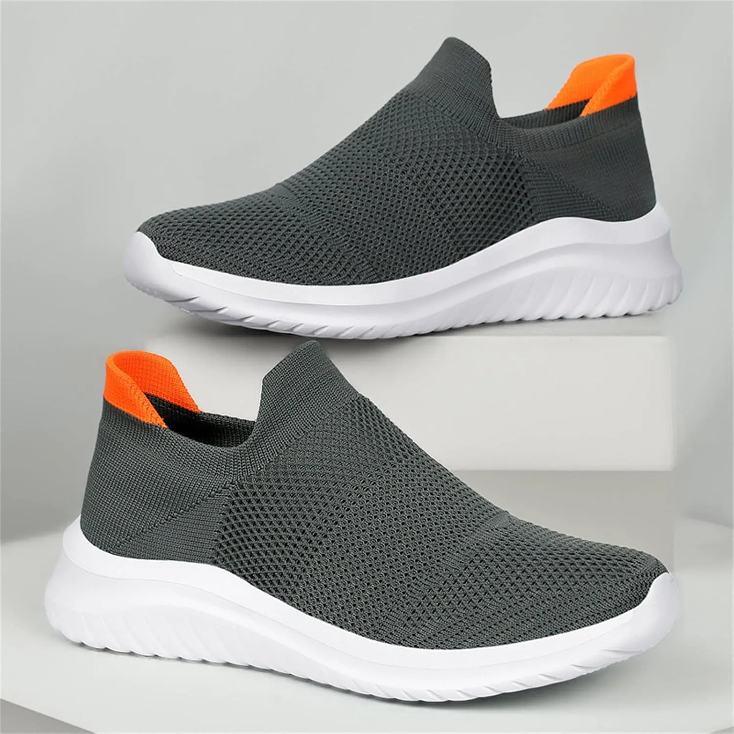 White Sneakers for Women Wide Toe Box Slip Resistant Nurse Shoes for Women White Womens Casual Shoes Size 11 Wide Walking Sneakers for Women Wide Width Slip On Sneakers Womens Shoes