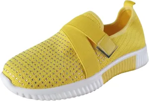 Women Comfortable Slip On Loafers Casual Walking Shoes Lightweight Canvas Sneakers Non Slip Flat Flats