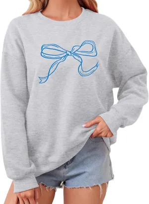 Women Fall Crewneck Sweatshirts Oversized Graphic Sweatshirts Y2K Pullover Aesthetic Cute Sweatshirts for Teen Girls