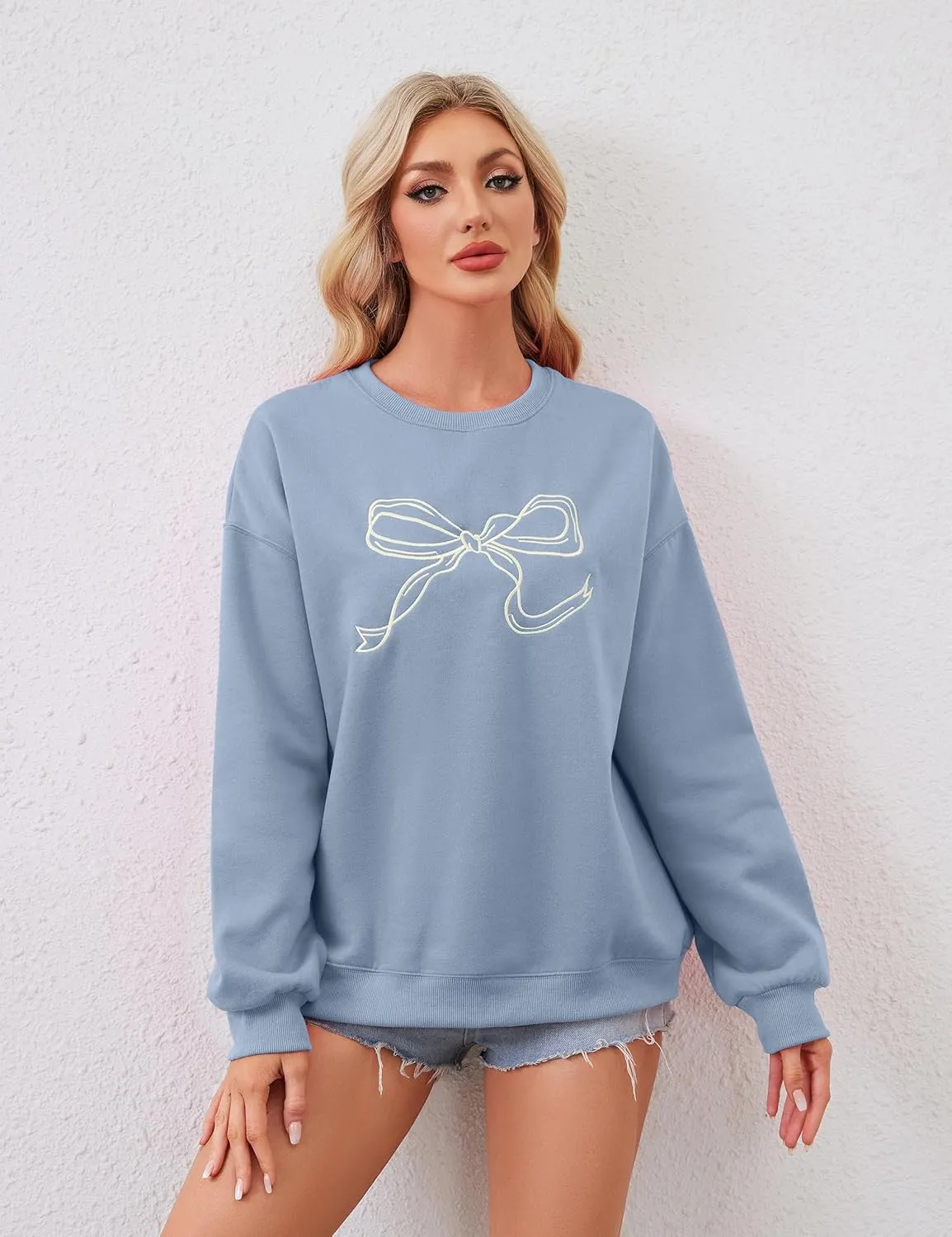 Women Fall Crewneck Sweatshirts Oversized Graphic Sweatshirts Y2K Pullover Aesthetic Cute Sweatshirts for Teen Girls