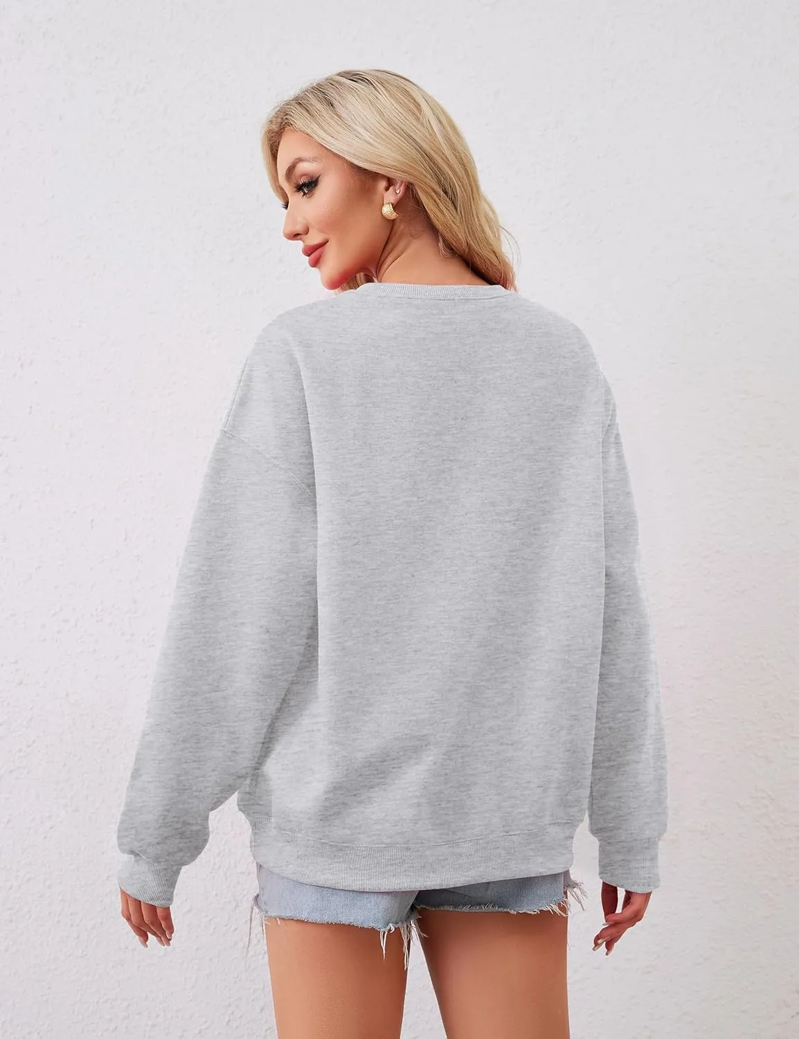 Women Fall Crewneck Sweatshirts Oversized Graphic Sweatshirts Y2K Pullover Aesthetic Cute Sweatshirts for Teen Girls
