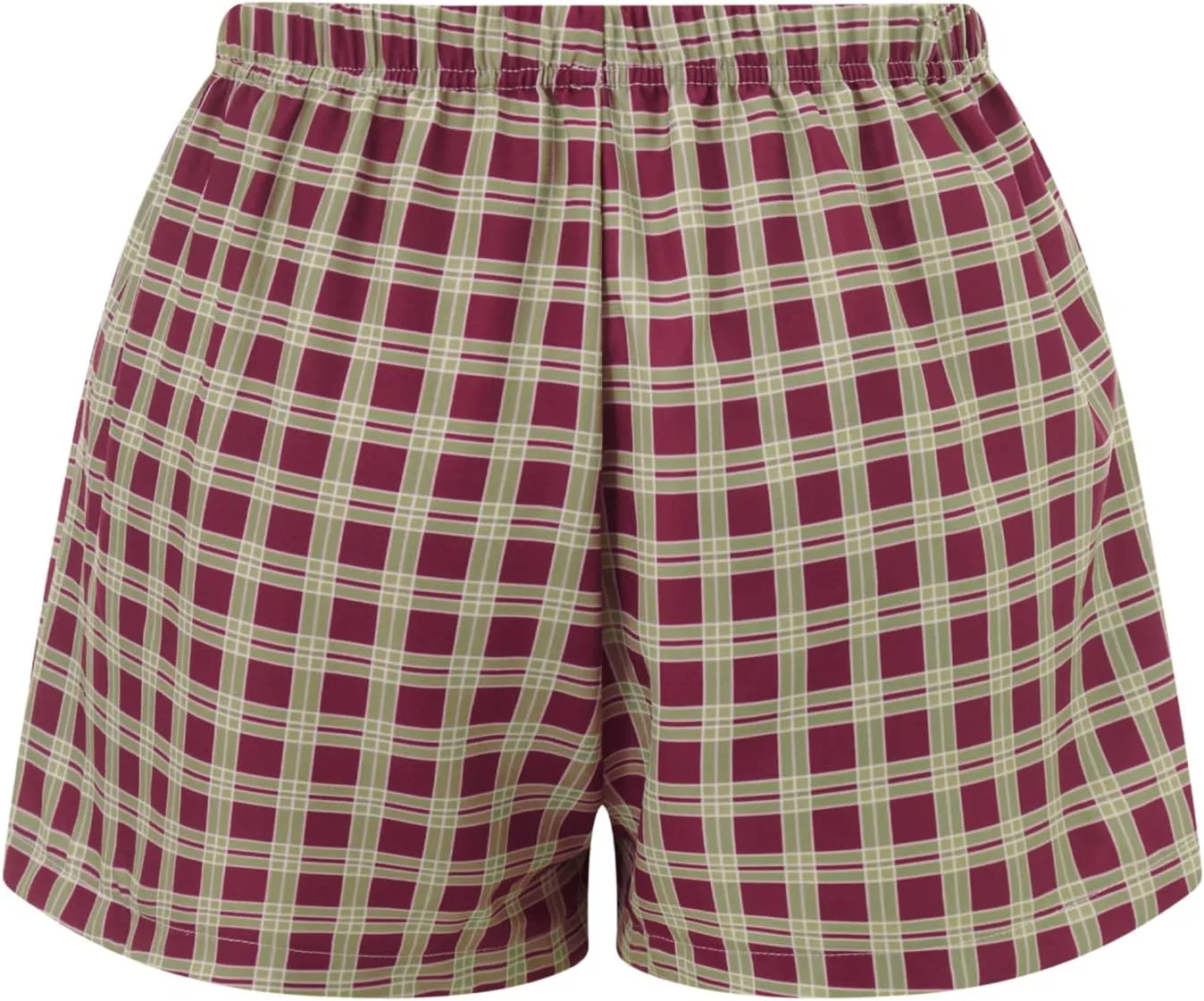 Women Gingham Boxer Shorts Y2k Cute Stripes Plaid Button Elastic Waist Lounge Boxers